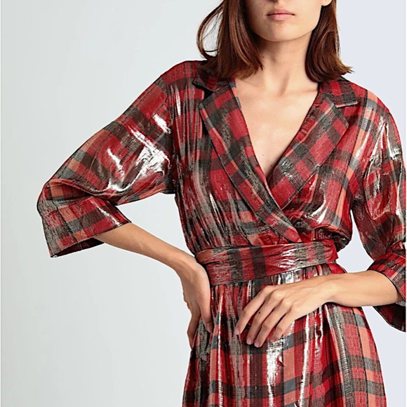 Alice + Olivia Womens Oversized Silk-Blend Shirtdress - Picture 6 of 13